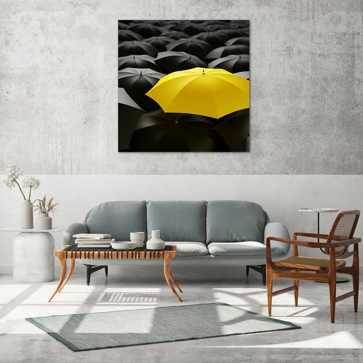 Obraz na szkle - Żegnaj smutku - 60x60 cm
