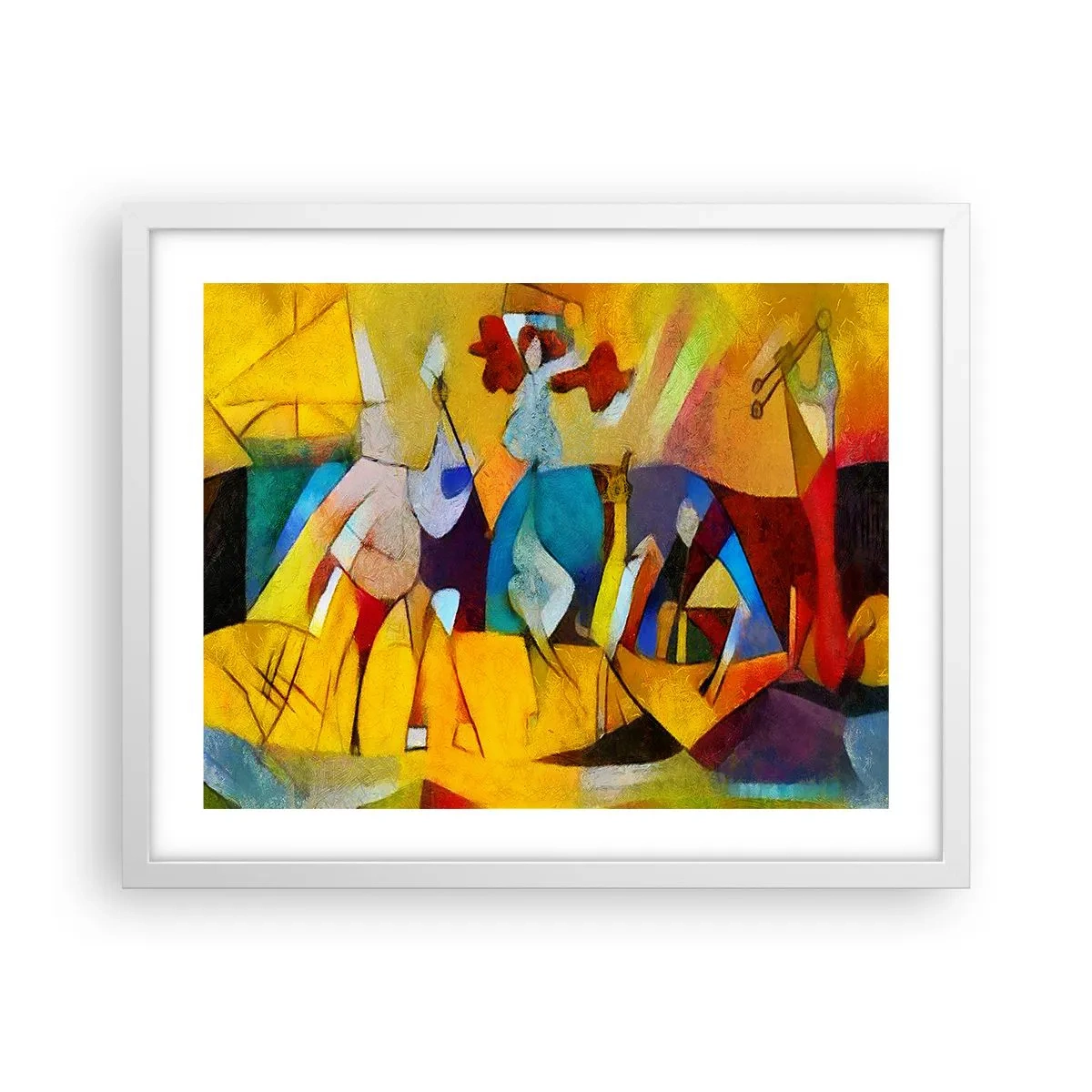 Plakat w białej ramie - Słońce - życie - radość - 50x40 cm