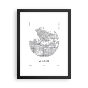 Plakat w czarnej ramie - Anatomia Vancouver - 30x40 cm
