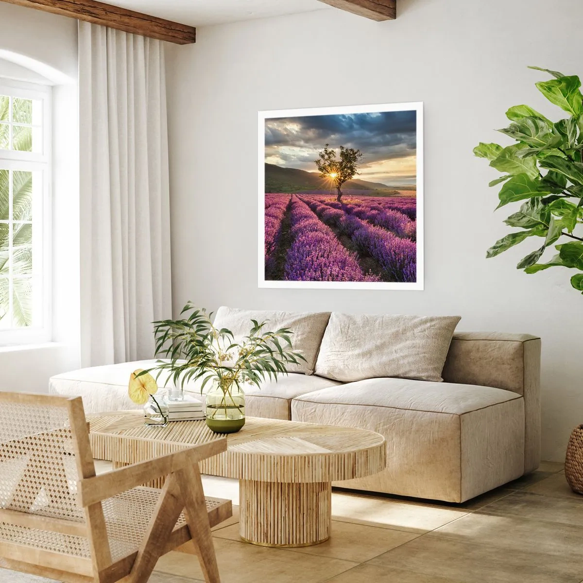 Plakat - Aromat w kolorze lila - 40x40 cm