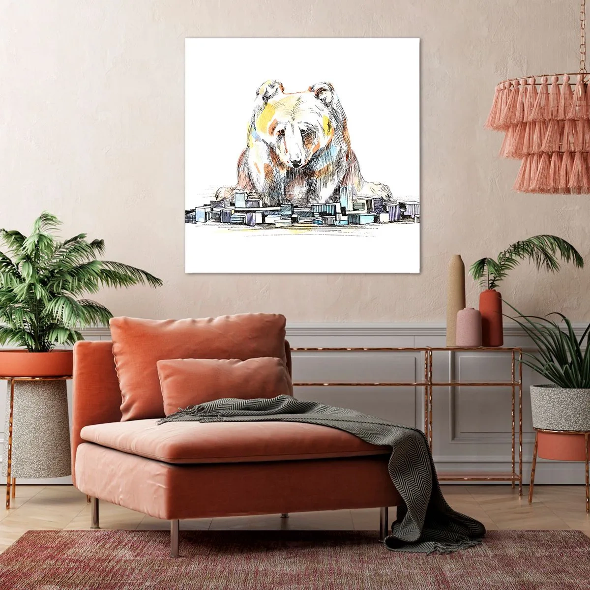 Obraz na płótnie - Jak można tak żyć? - 40x40 cm