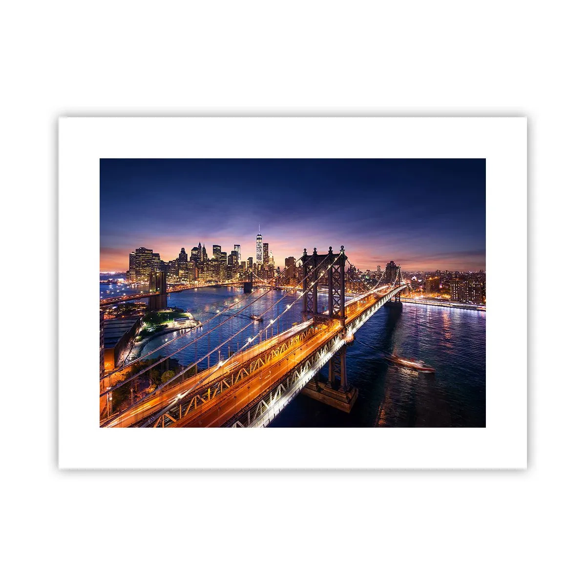 Plakat - Świetlistym mostem do serca miasta - 40x30 cm