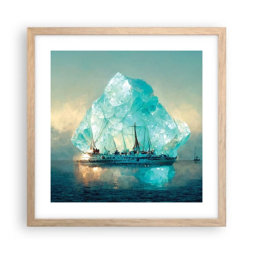 Plakat w ramie jasny dąb - Arktyczny brylant - 40x40 cm