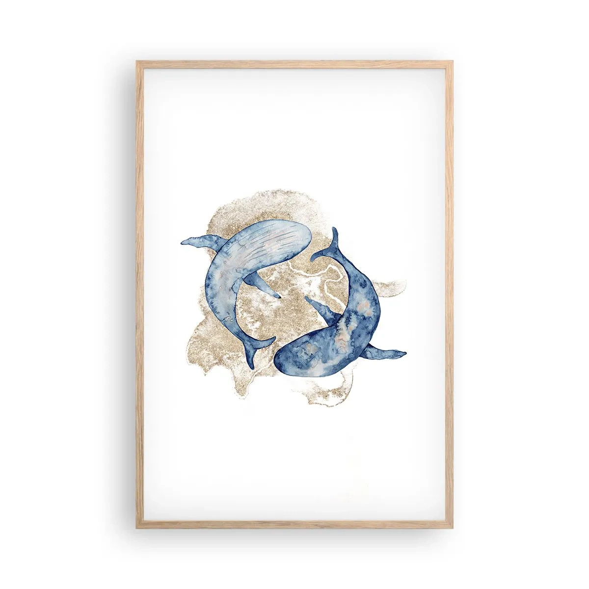 Plakat w ramie jasny dąb - Przyjaźń czy kochanie? - 61x91 cm