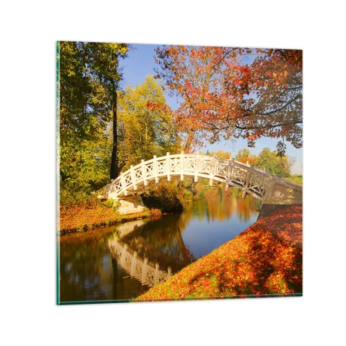 Obraz na szkle - Na białym mostku westchnień - 30x30 cm