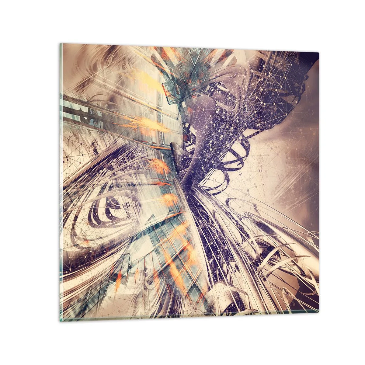 Obraz na szkle - W wielkim pędzie - 70x70 cm