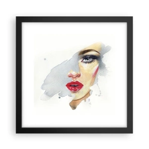 Plakat w czarnej ramie - Odbicie w kropli wody - 30x30 cm