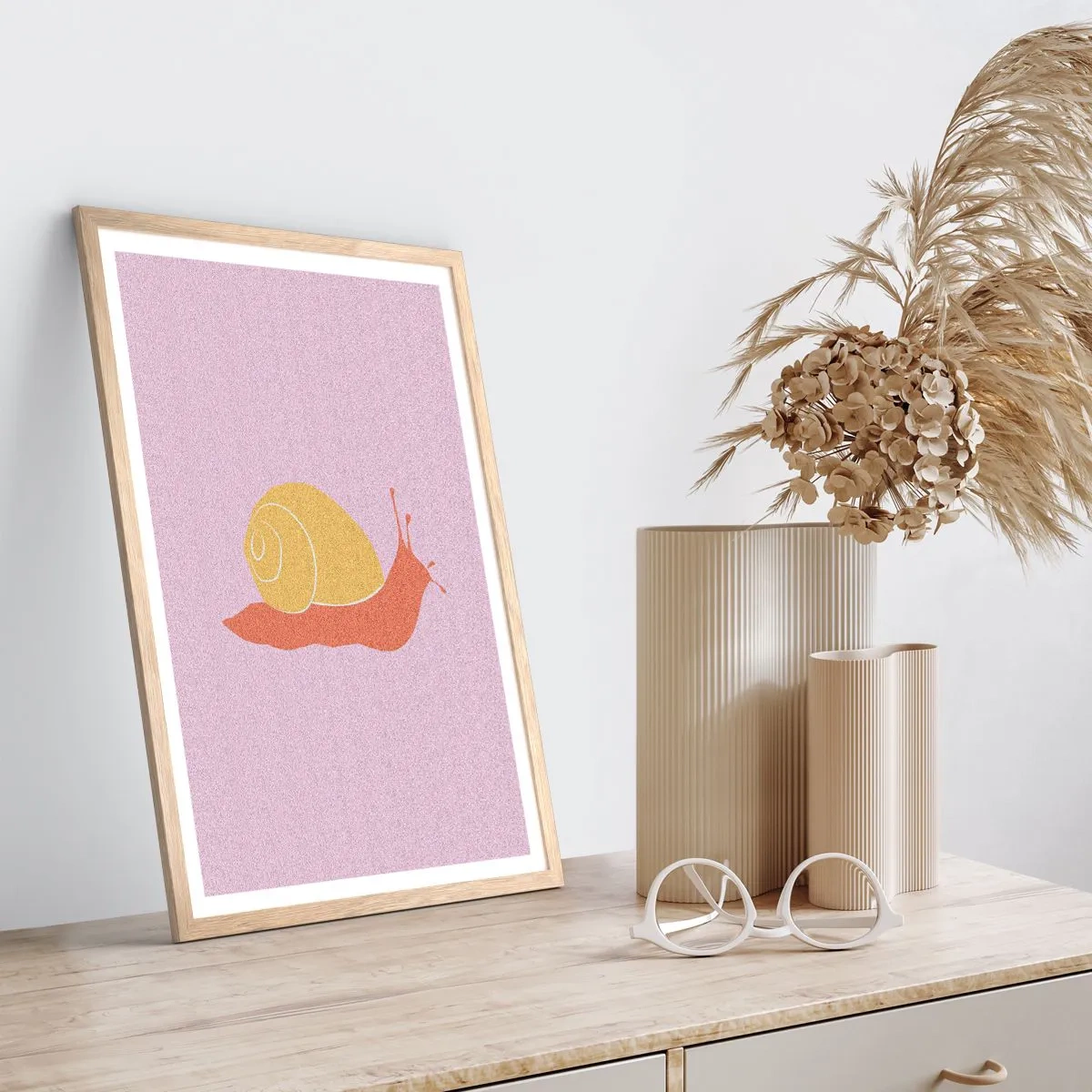 Plakat w ramie jasny dąb - Nie ma pośpiechu - 70x100 cm