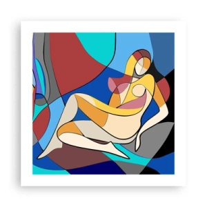 Plakat - Kubistyczny akt - 50x50 cm