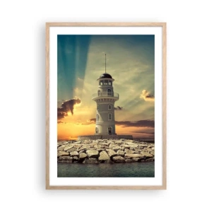 Plakat w ramie jasny dąb - Światło - Dobro - Piękno - 50x70 cm