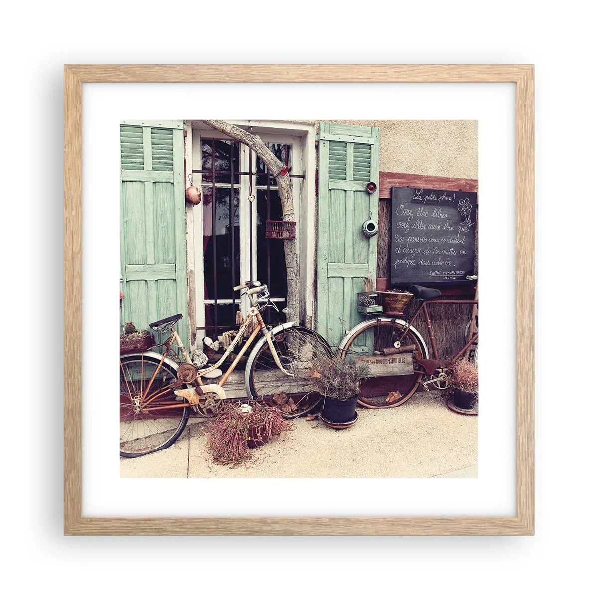 Plakat w ramie jasny dąb - Niech żyje prowincja - 40x40 cm