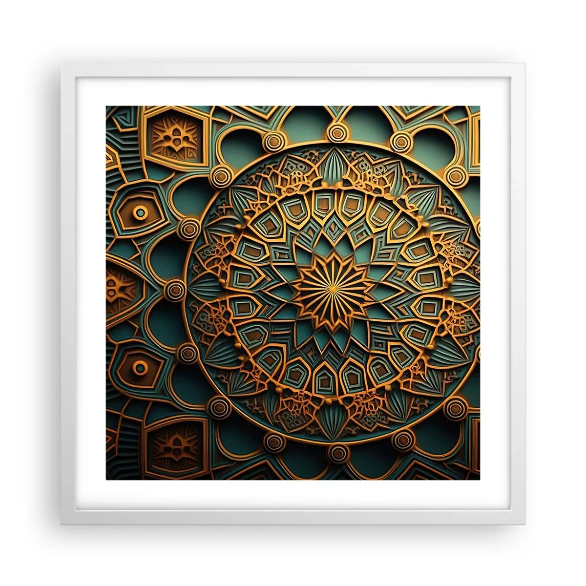 Plakat w białej ramie - W arabskim klimacie - 50x50 cm