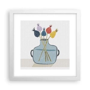 Plakat w białej ramie - Jak makiem zasiał - 30x30 cm