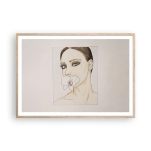 Plakat w ramie jasny dąb - Symbol elegancji i piękna - 100x70 cm