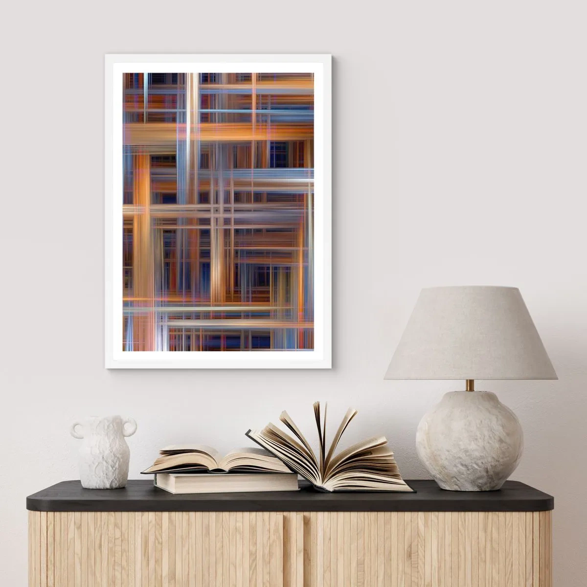 Plakat w białej ramie - Utkane ze światła - 61x91 cm