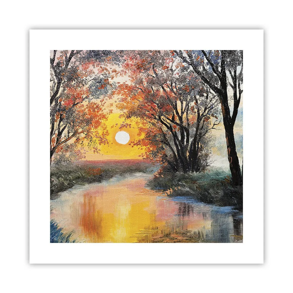 Plakat - Jesienne klimaty - 40x40 cm