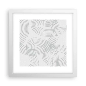 Plakat w białej ramie - Nie ma prostej drogi - 30x30 cm