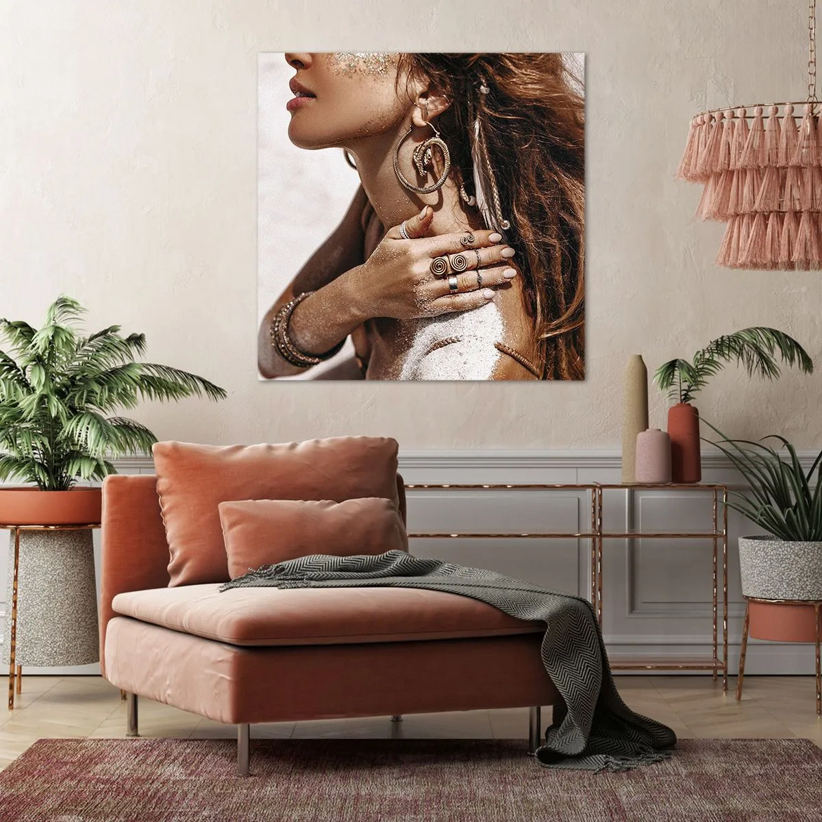 Obraz na płótnie - Królowa dzikiej plaży - 60x60 cm