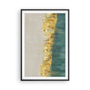 Plakat w czarnej ramie - Złota granica - 61x91 cm