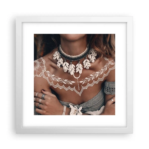 Plakat w białej ramie - Talizmany, rytuały kobiecości - 30x30 cm