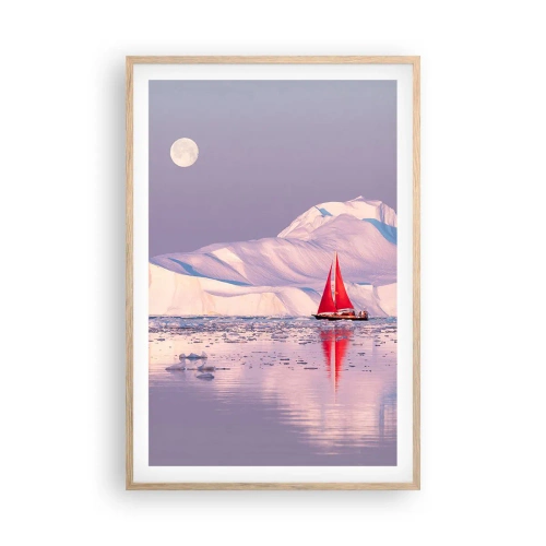 Plakat w ramie jasny dąb - Żar żagla, chłód lodu - 61x91 cm