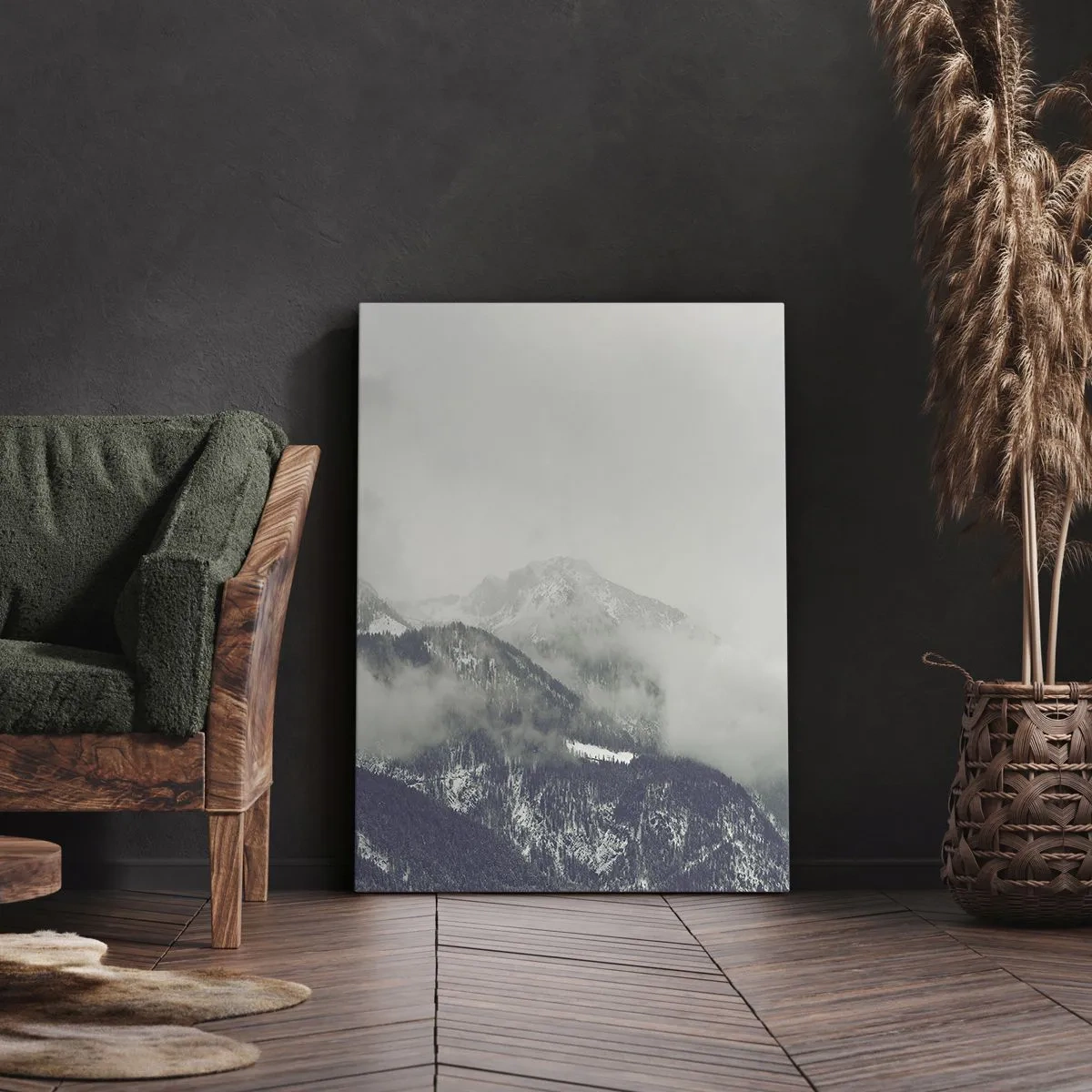 Obraz na płótnie - Omglona dolina - 65x120 cm