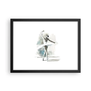 Plakat w czarnej ramie - Zaklęta w łabędzia - 40x30 cm