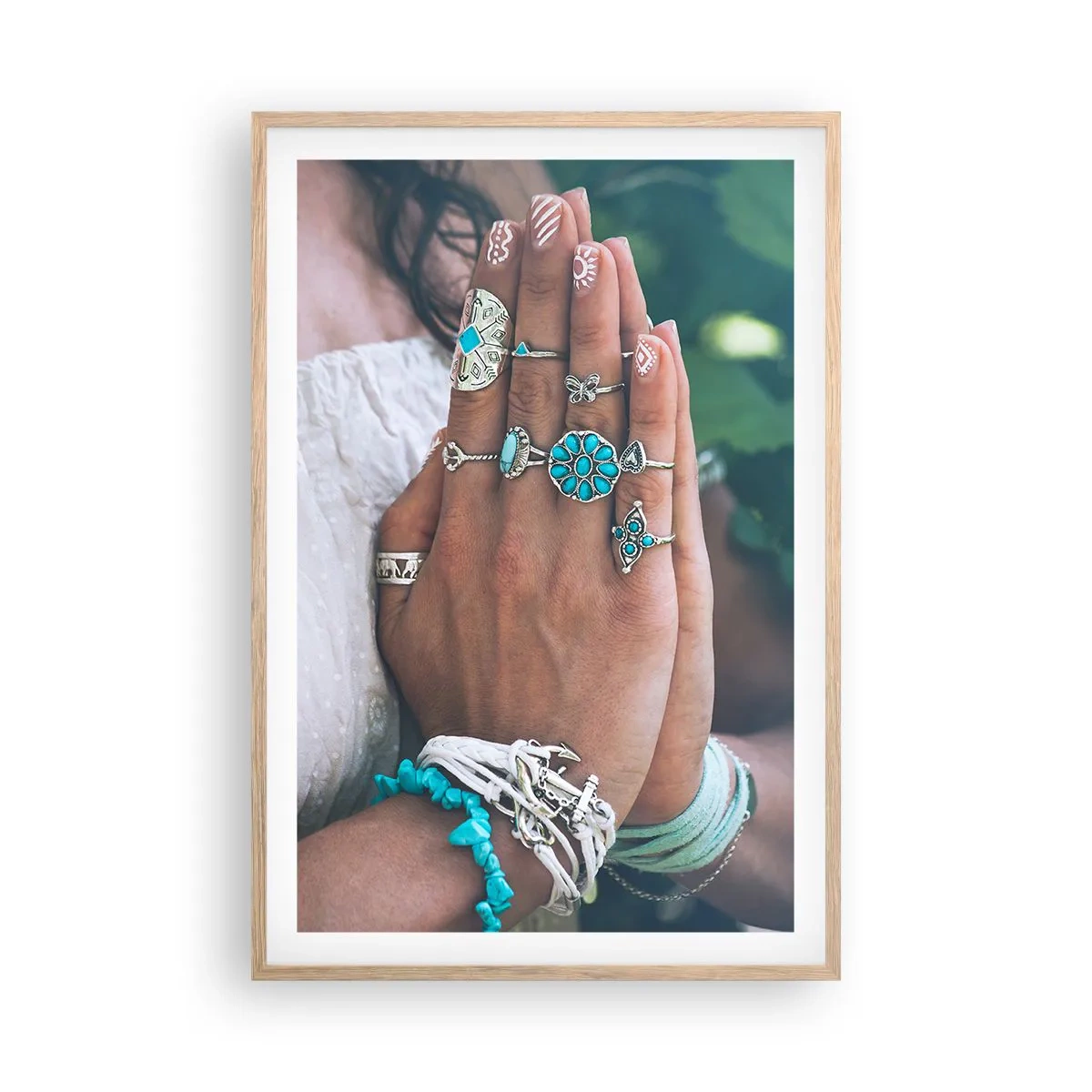 Plakat w ramie jasny dąb - Witaj w centrum bytu - 61x91 cm