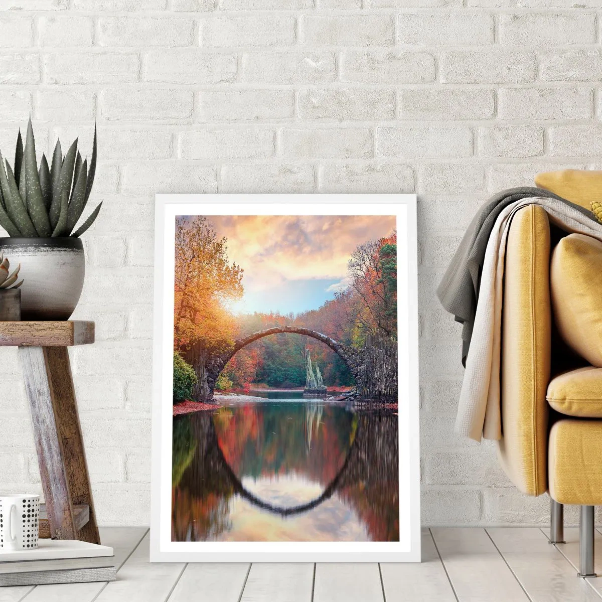 Plakat w białej ramie - Po drugiej stronie lustra - 30x40 cm