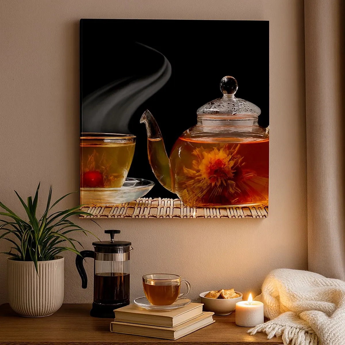 Obraz na płótnie - Magia i sztuka parzenia herbaty - 30x30 cm