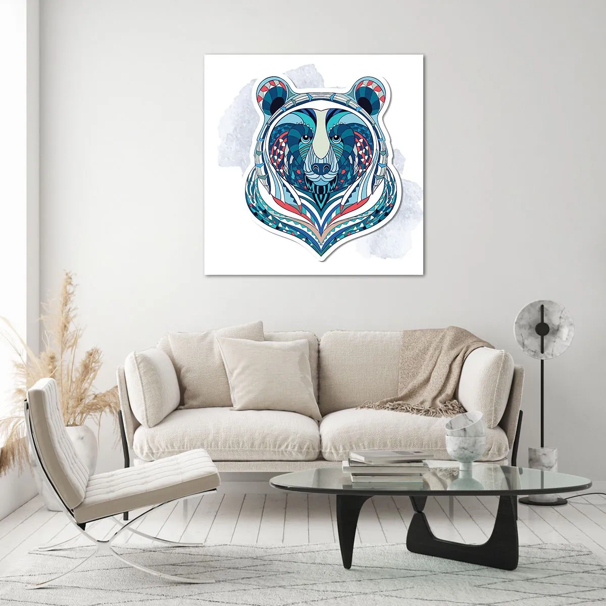 Obraz na szkle - Eviva Grenlandia! - 70x70 cm