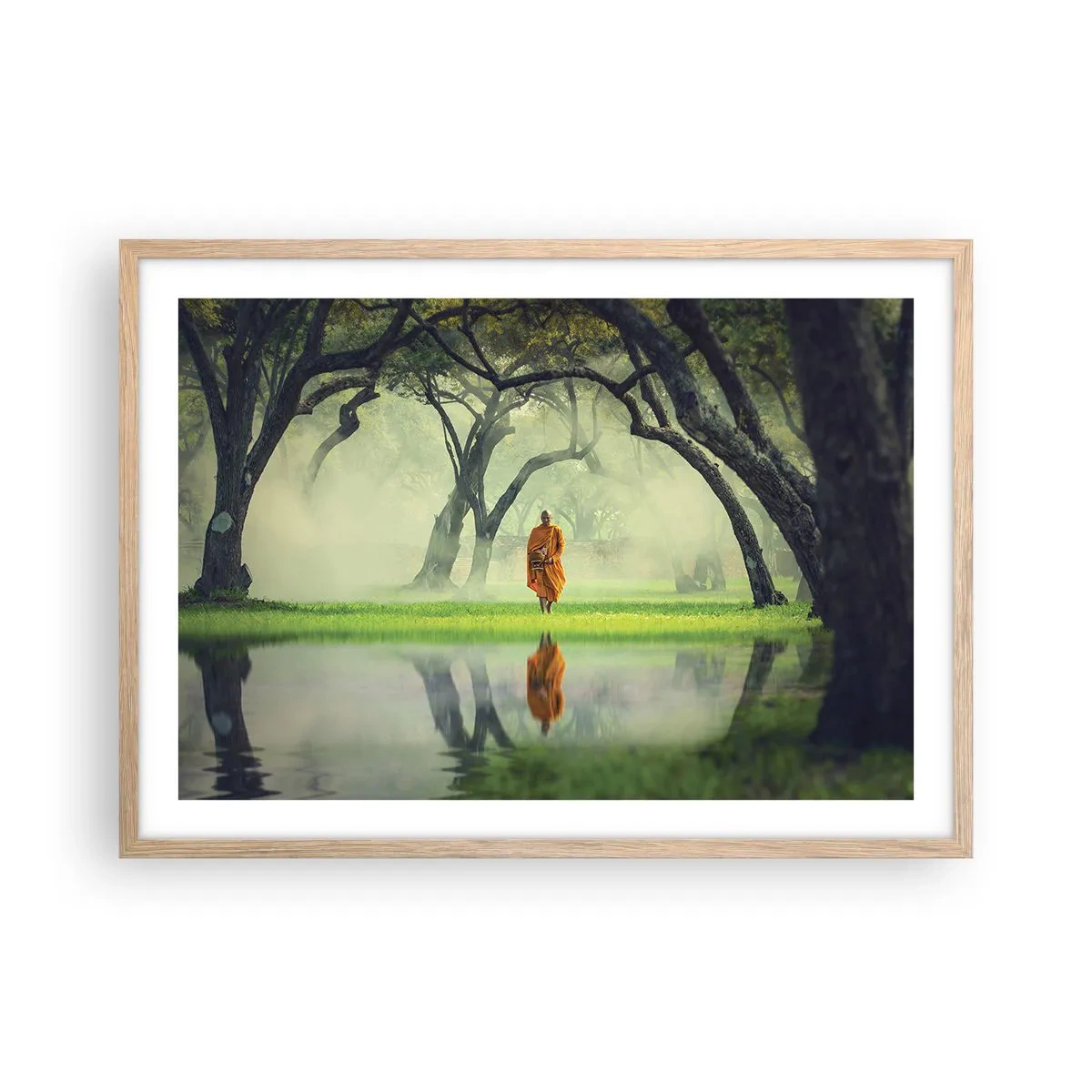 Plakat w ramie jasny dąb - W drodze do oświecenia - 70x50 cm