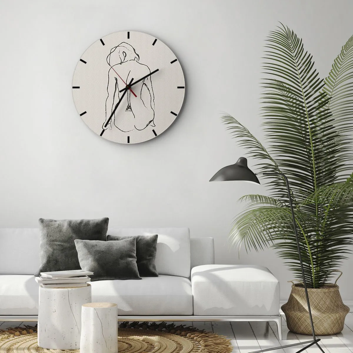 Zegar ścienny - Akt dziewczęcy - 40x40 cm