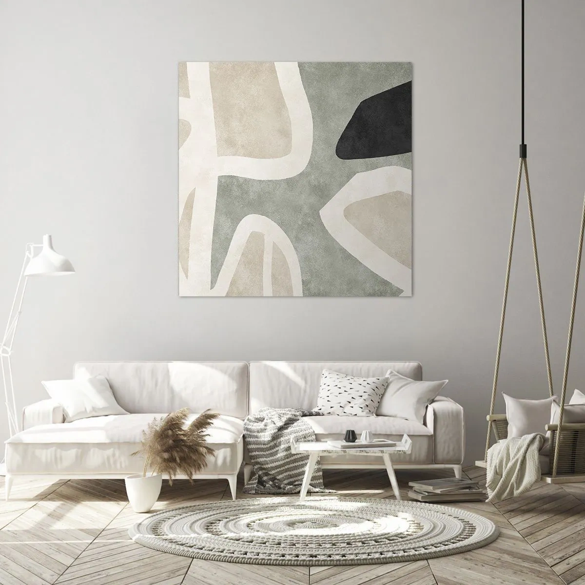 Obraz na płótnie - Kompozycja z motywem czerni - 40x40 cm