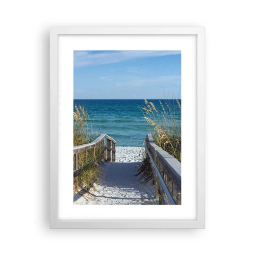 Plakat w białej ramie - W słońcu, na wietrze - 30x40 cm