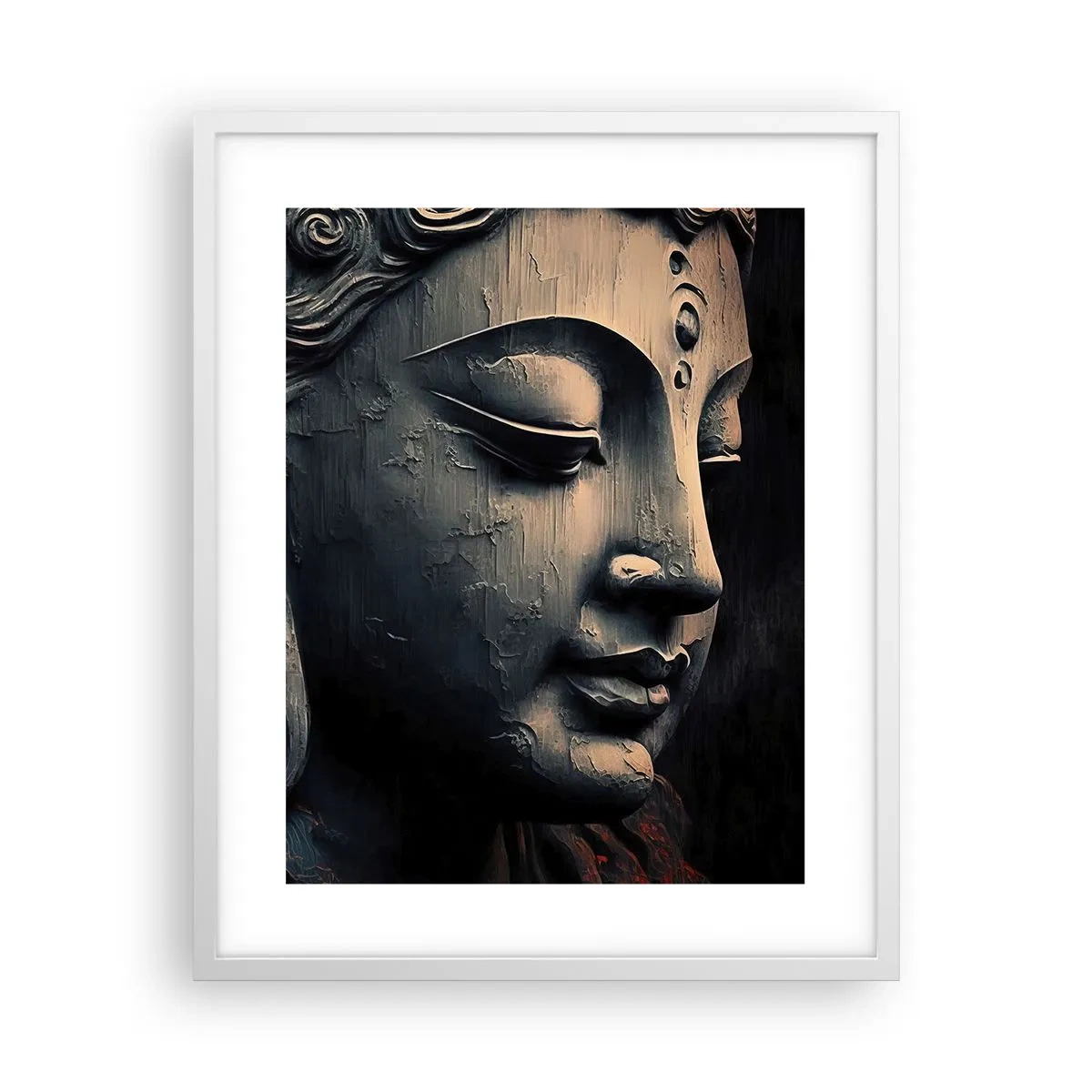 Plakat w białej ramie - W zgodzie ze światem - 40x50 cm