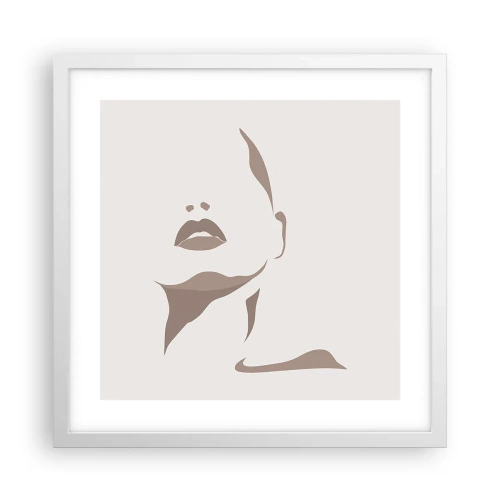 Plakat w białej ramie - Stworzona ze światła i cienia - 40x40 cm