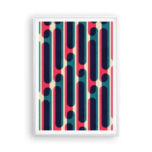 Plakat w białej ramie - W głąb i do przodu - 70x100 cm