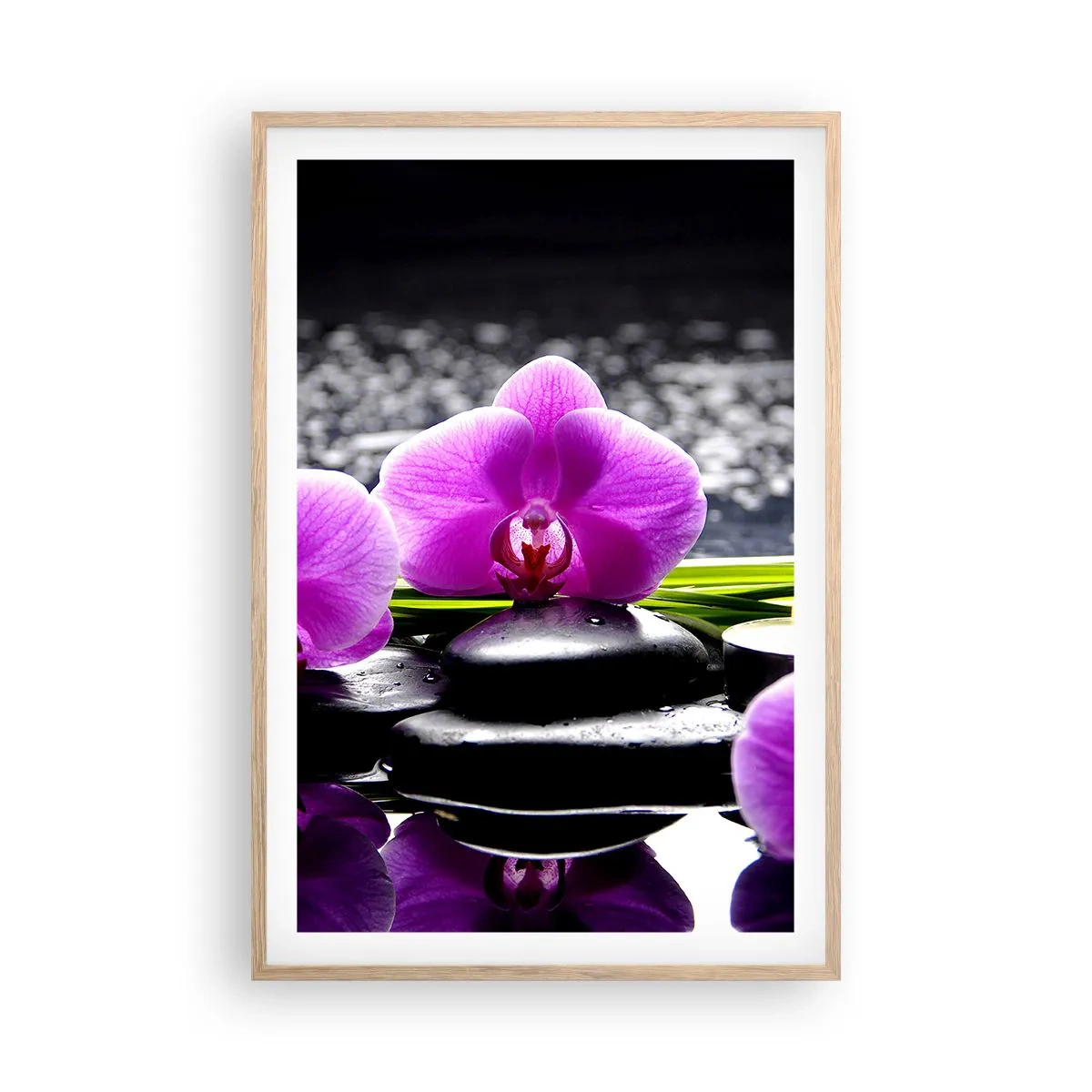 Plakat w ramie jasny dąb - Utonąć w ciszy i spokoju - 61x91 cm