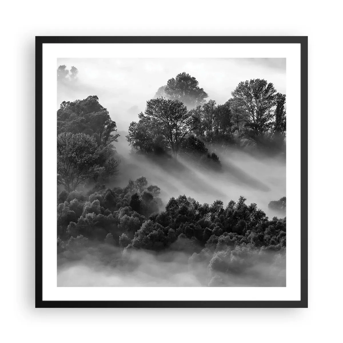 Plakat w czarnej ramie - Wstający ze snu - 60x60 cm