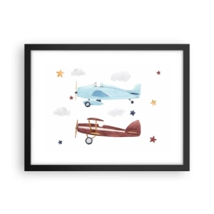 Plakat w czarnej ramie - Panie pilocie, czekamy! - 40x30 cm
