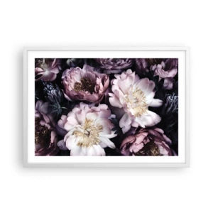 Plakat w białej ramie - Bukiet w dawnym stylu - 70x50 cm