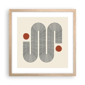 Plakat w ramie jasny dąb - Od początku do końca - 40x40 cm