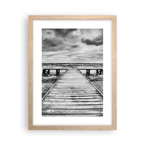 Plakat w ramie jasny dąb - Czekam na wiatr, co rozgoni… - 30x40 cm