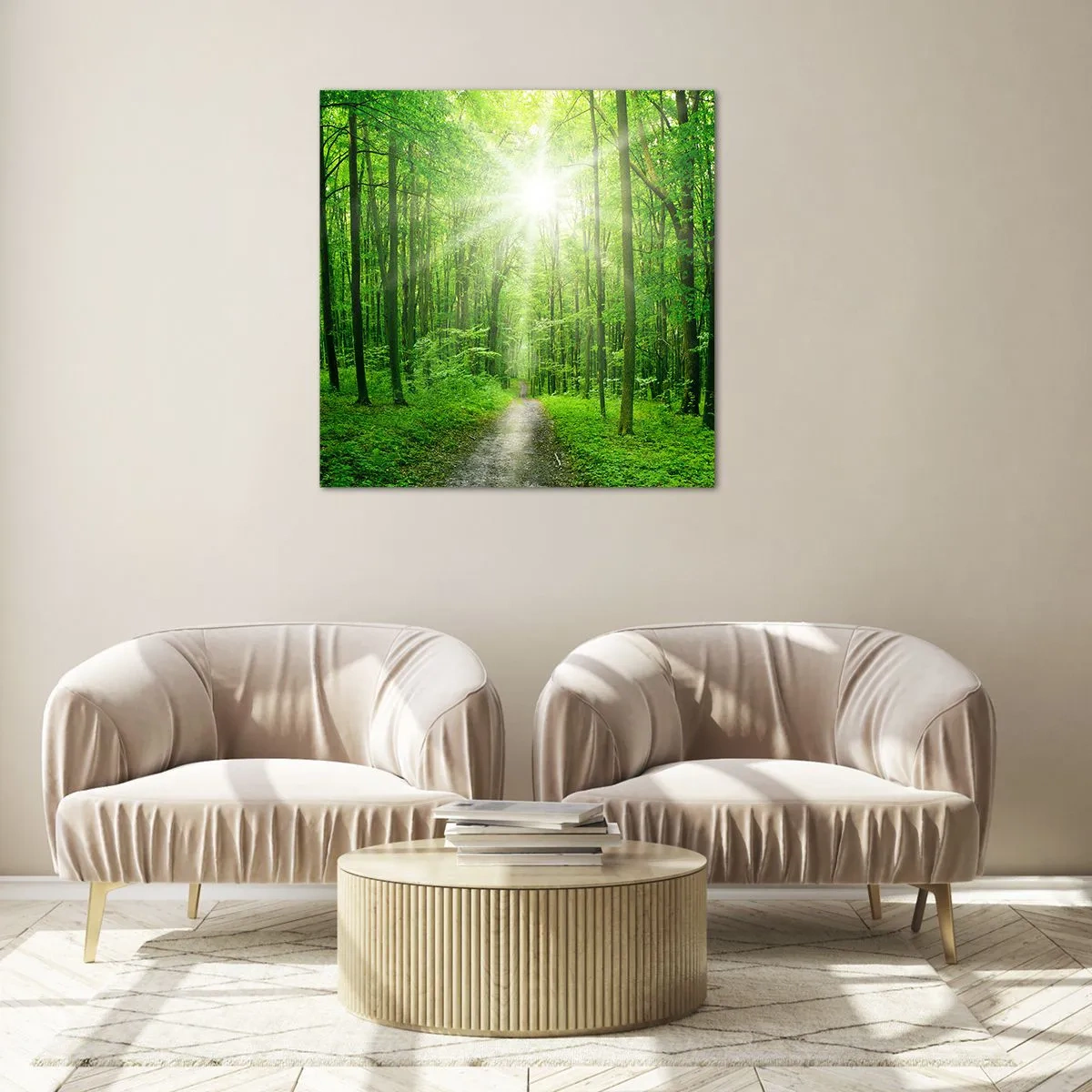 Obraz na szkle - Zielona katedra - 70x70 cm