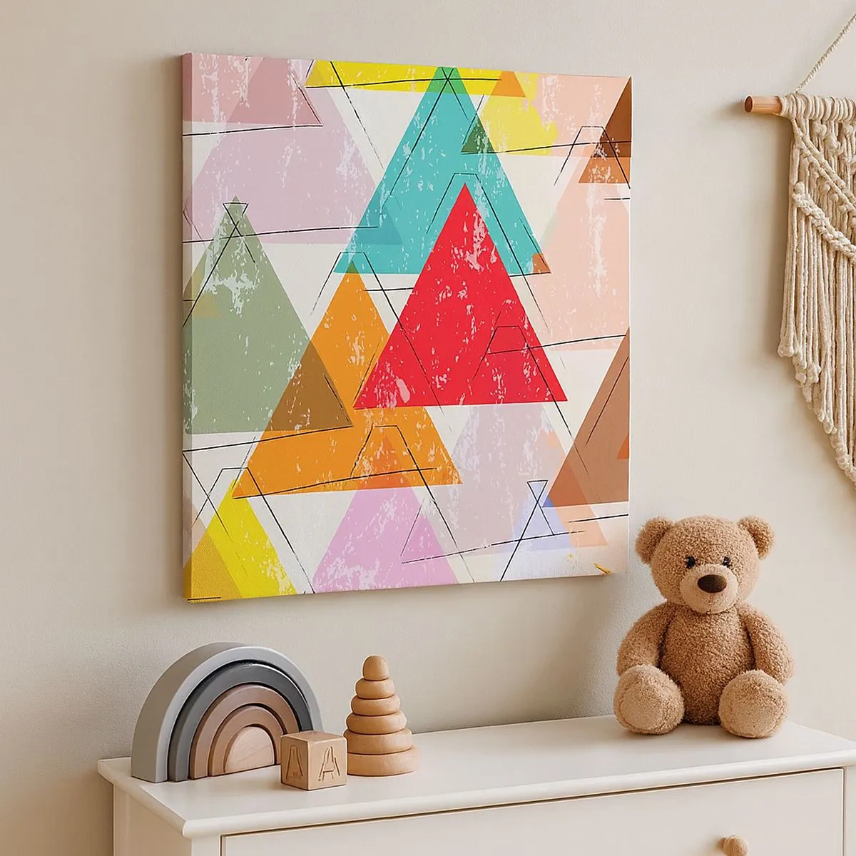 Obraz na płótnie - Trzy po trzy - 30x30 cm