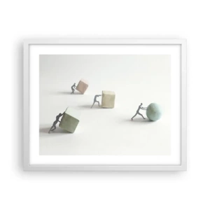 Plakat w białej ramie - Samo życie - 50x40 cm