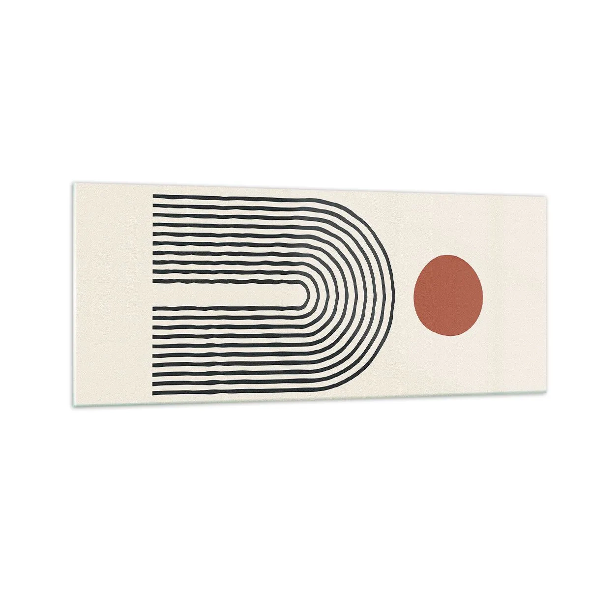 Obraz na szkle - Magnetyzm kształtów i barw - 100x40 cm