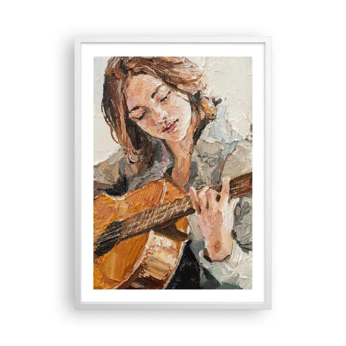 Plakat w białej ramie - Koncert na gitarę i dziewczęce serce - 50x70 cm