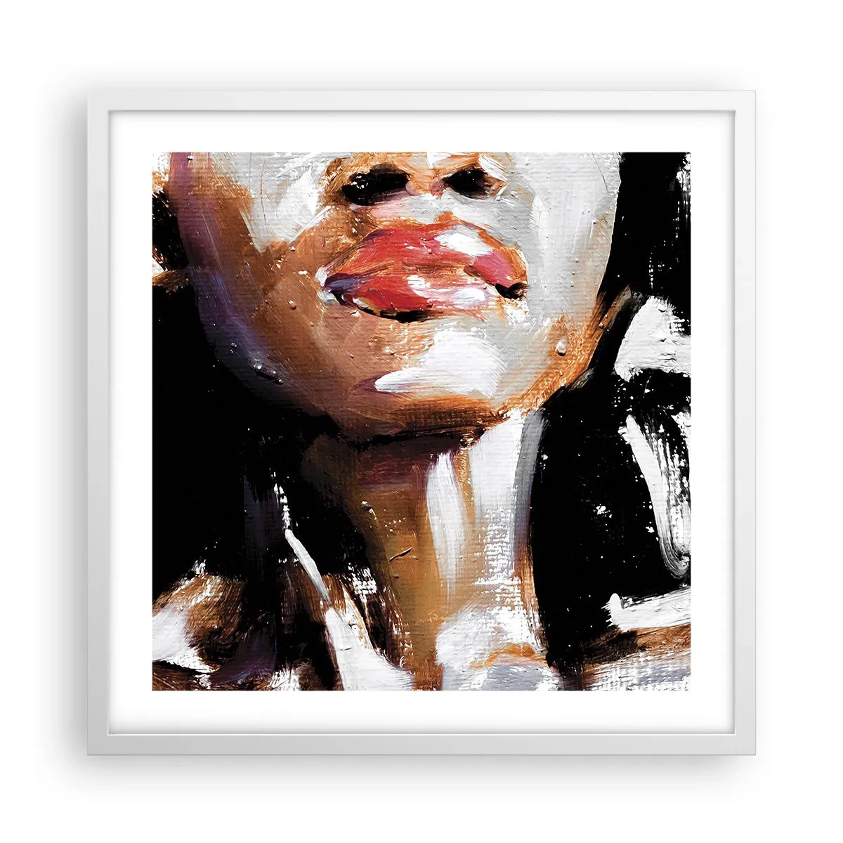 Plakat w białej ramie - Duma bez uprzedzeń - 50x50 cm